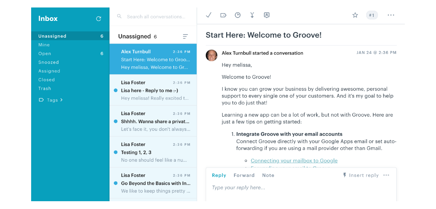 customer onboarding email templates in Groove