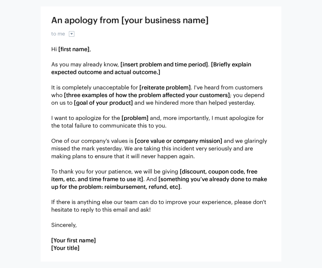 business apology email example