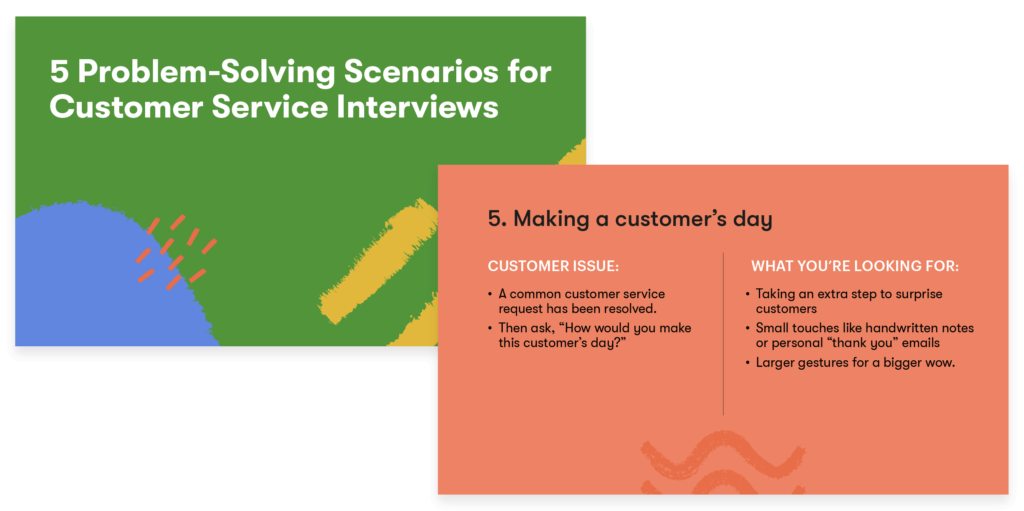 Preview of 5 Problem-Solving Scenarios for Customer Service Interviews